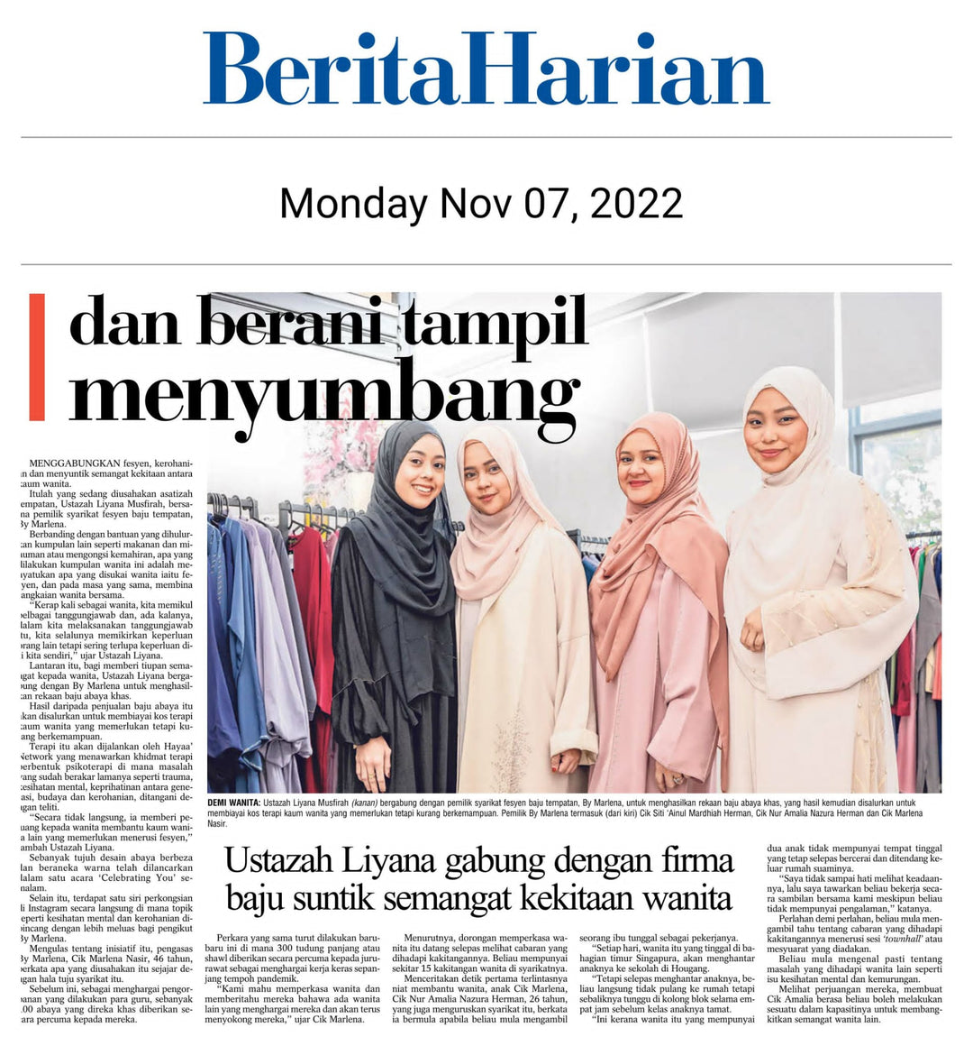 Featured on: Berita Harian