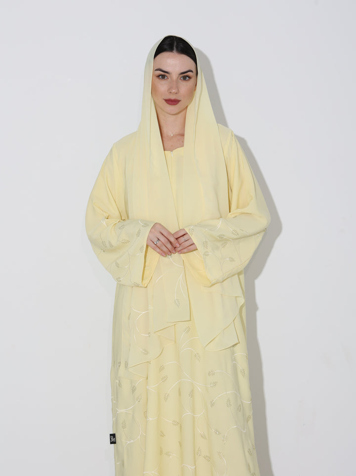 Fatina Abaya in Daffodil Yellow