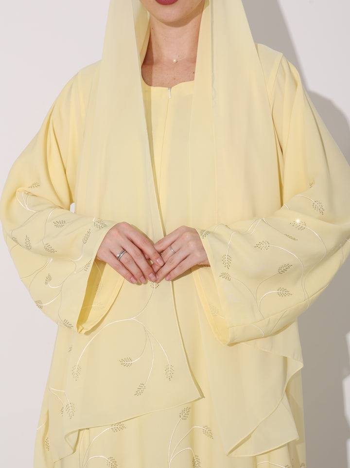 Fatina Abaya in Daffodil Yellow