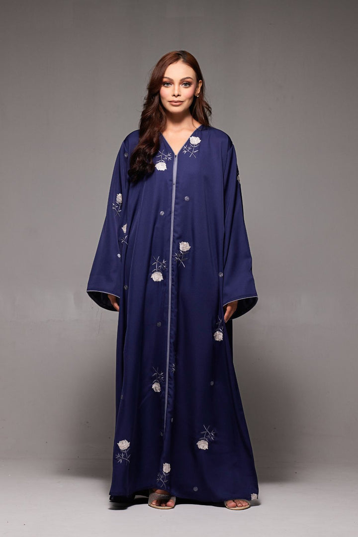 Ivory Abaya in Navy