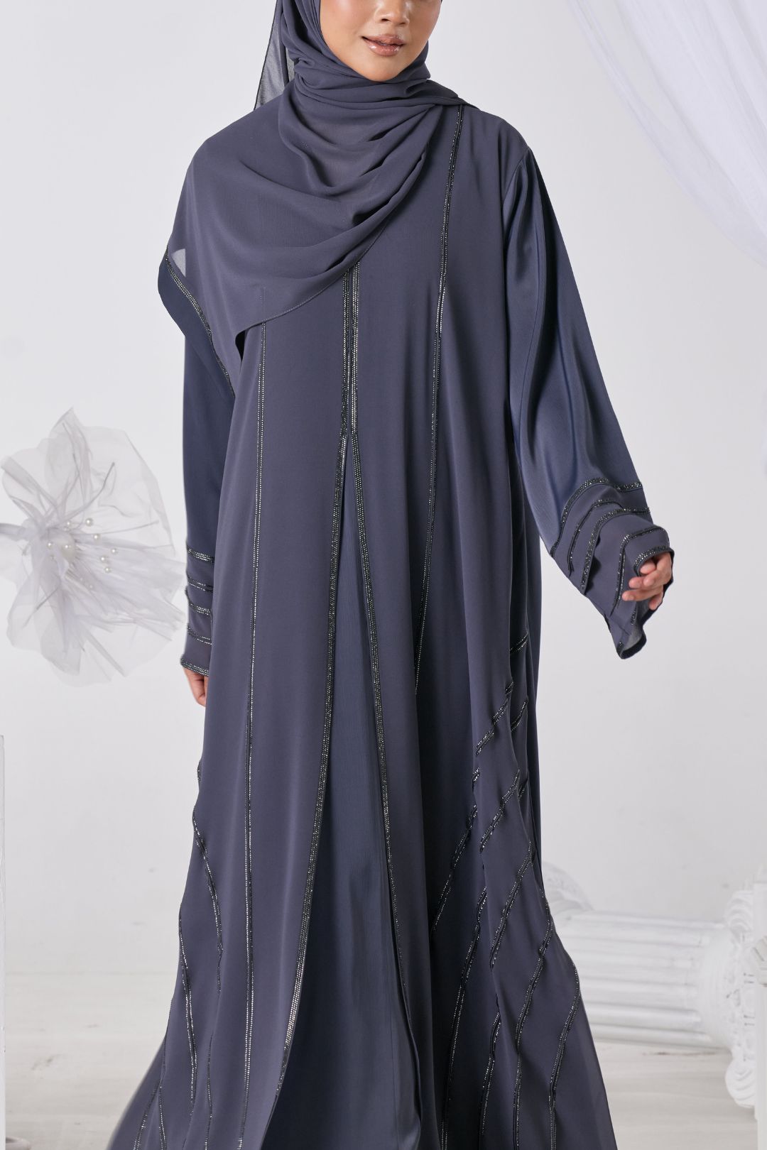 Rahma Abaya in Ash Grey