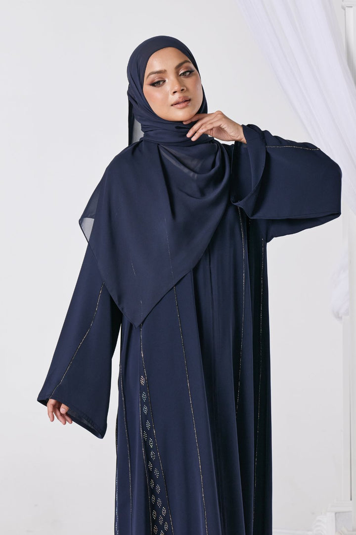 Najah Abaya in Navy Blue