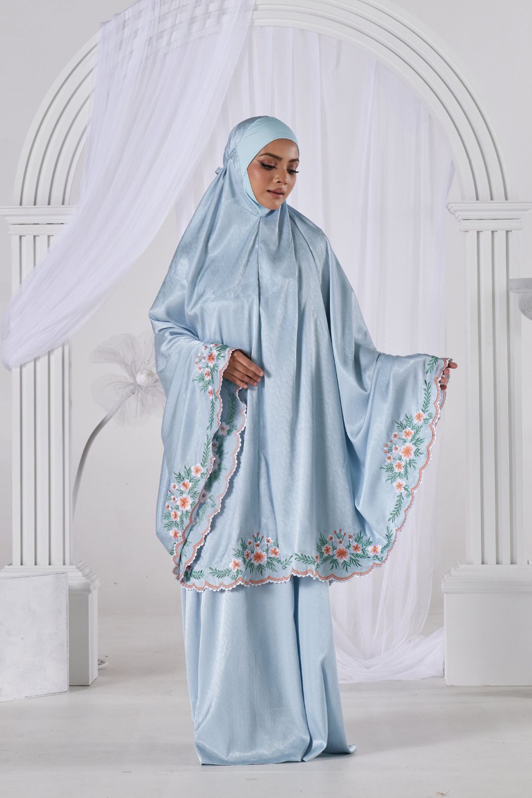 Inara Telekung in Ash Blue