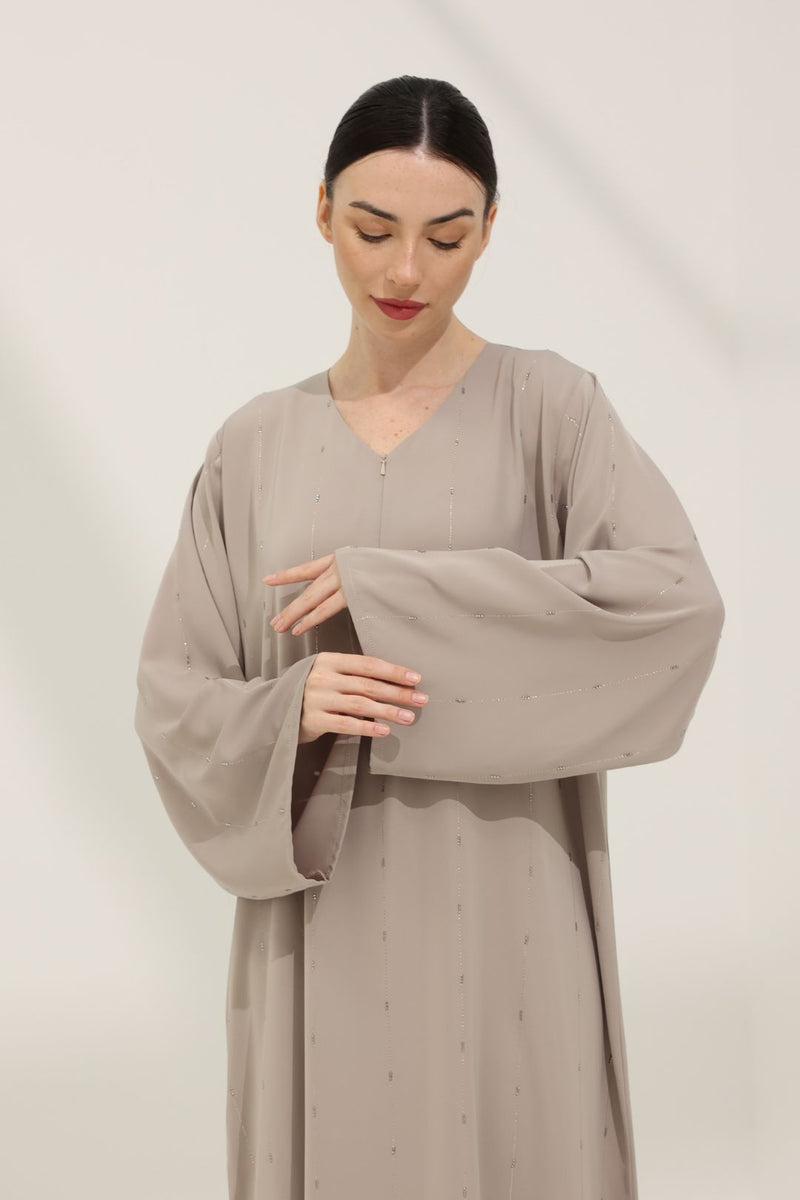 Carlita Abaya in Beige