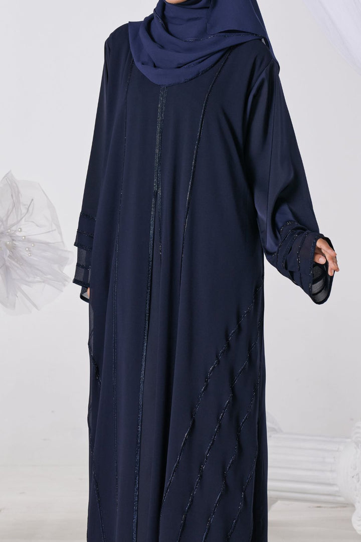 Rahma Abaya in Navy Blue