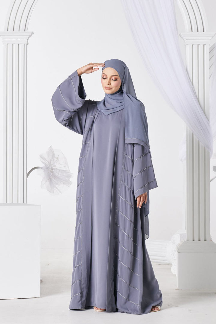 Afiyah Abaya in Grey