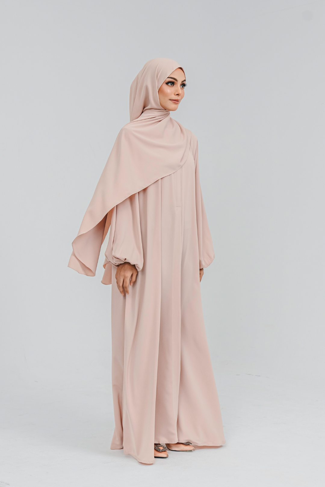 Haya Abaya in Nude Beige