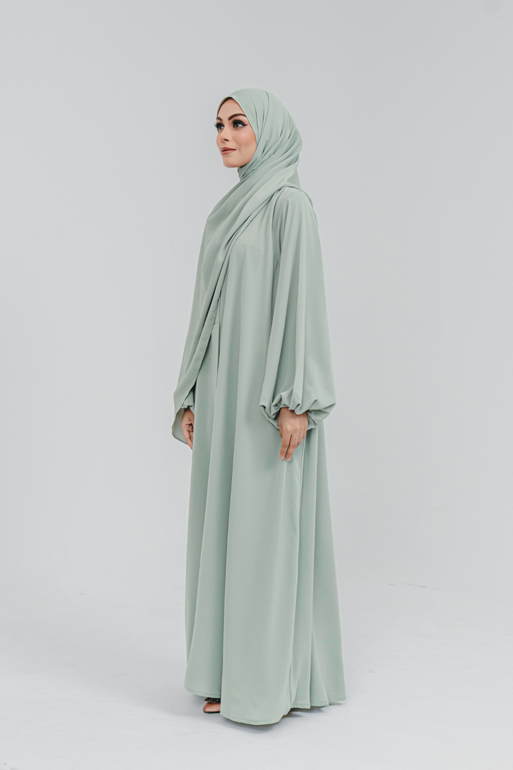 Haya Abaya in Mint Green