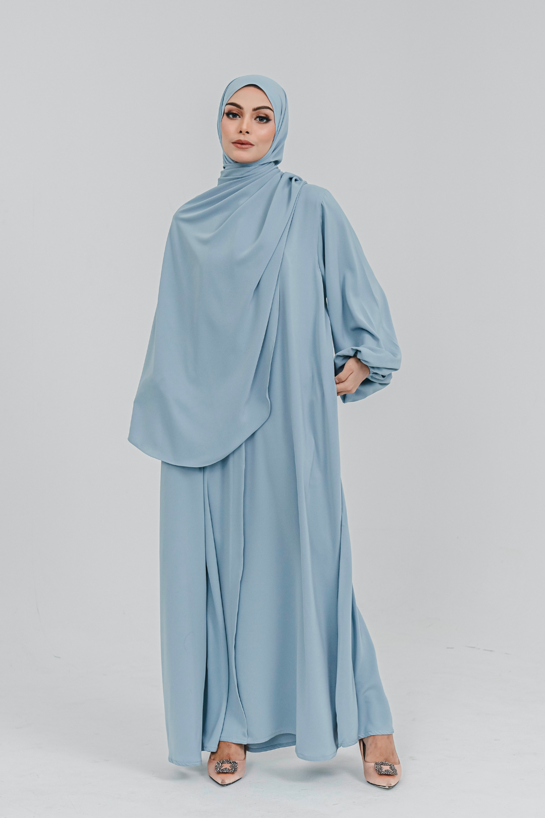 Haya Abaya in Sky Blue