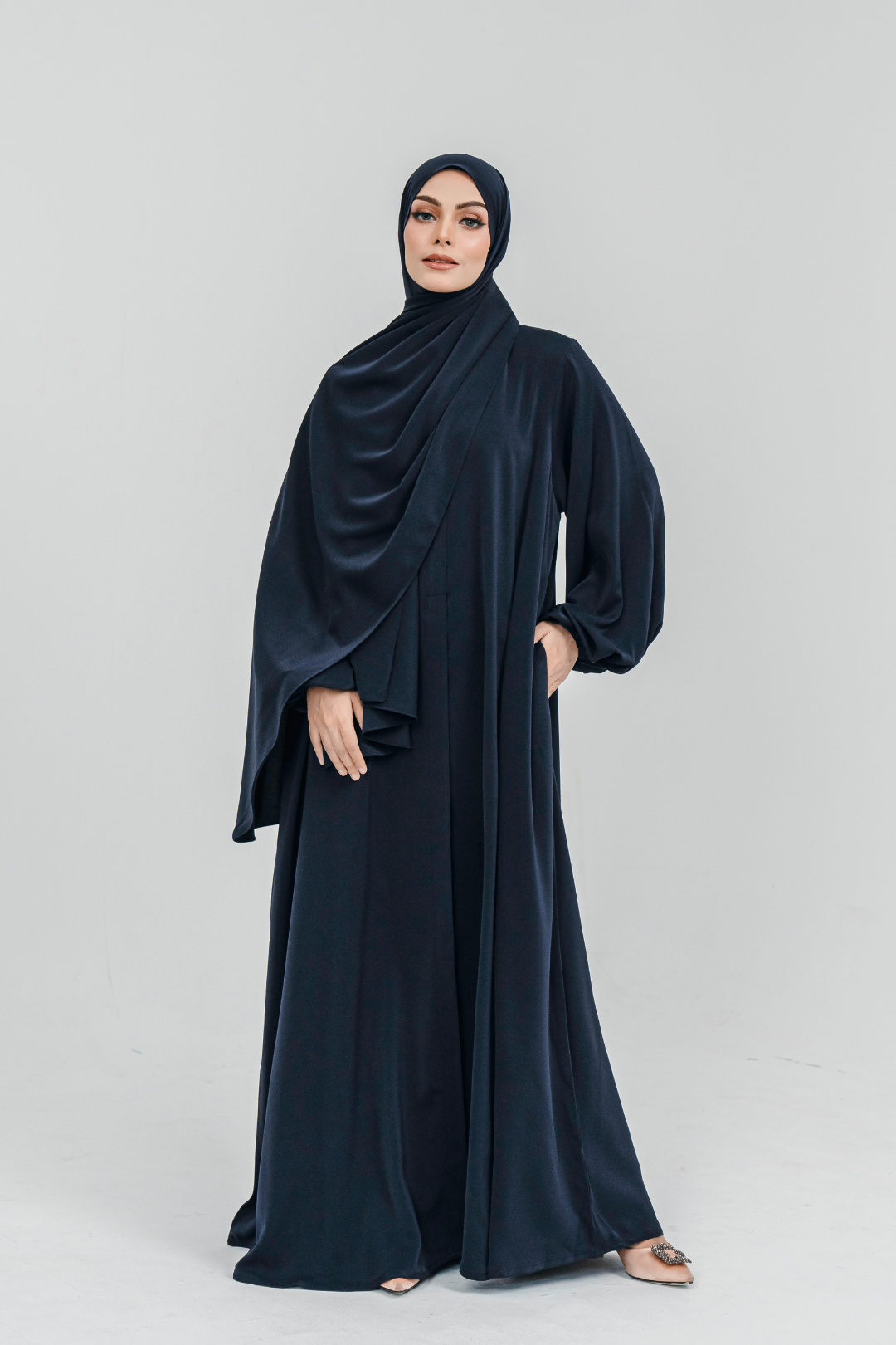 Haya Abaya in Navy Blue