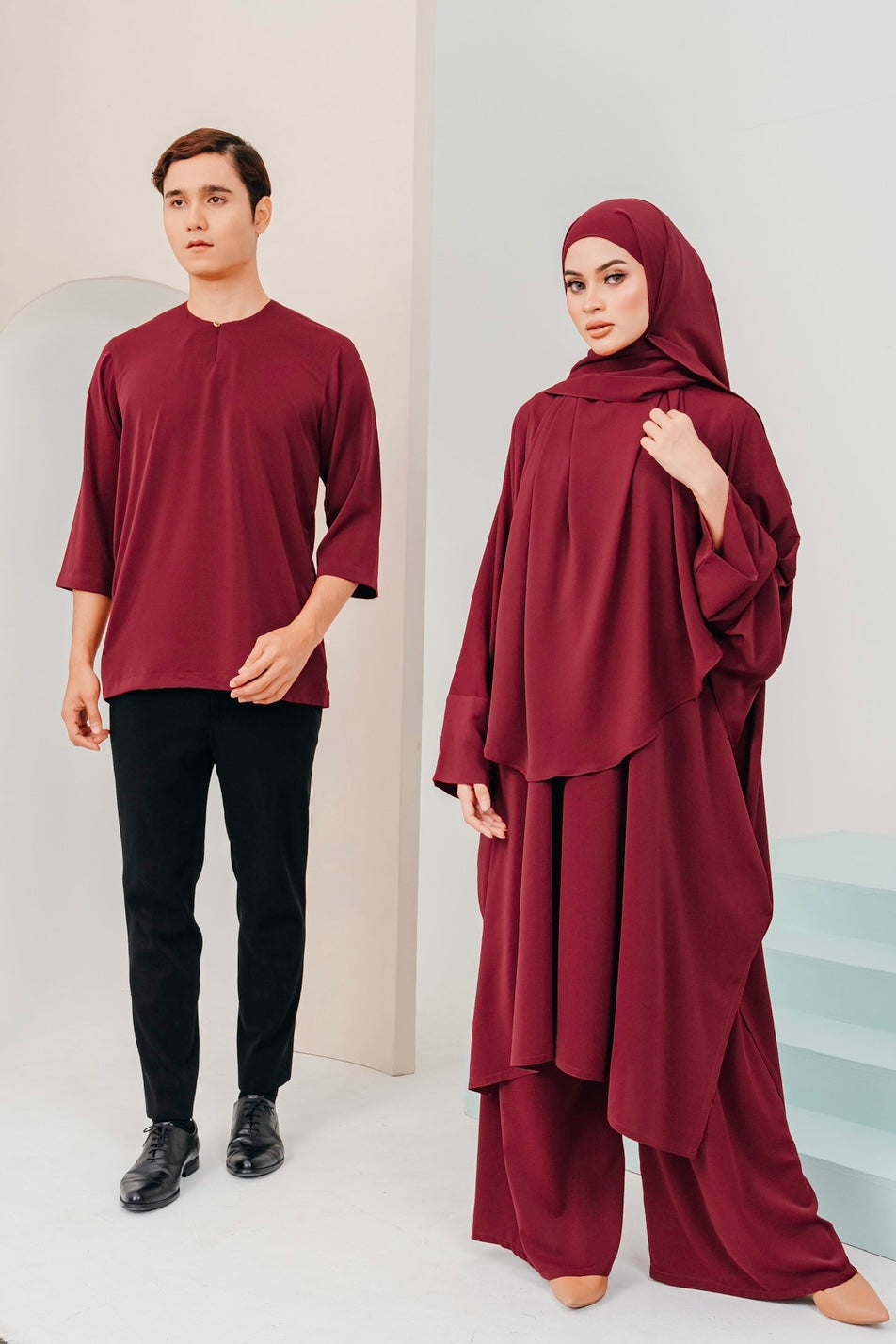 Hajar Pantsuit in Maroon