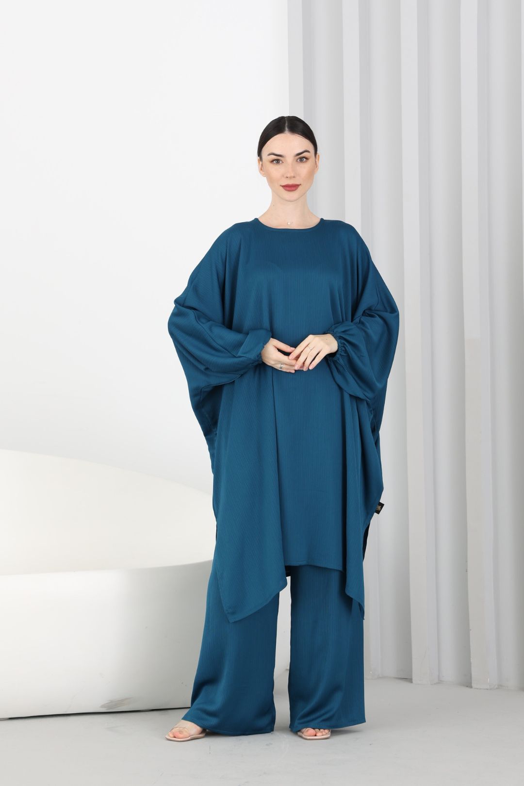 Azza Umrah Pants Set in Teal