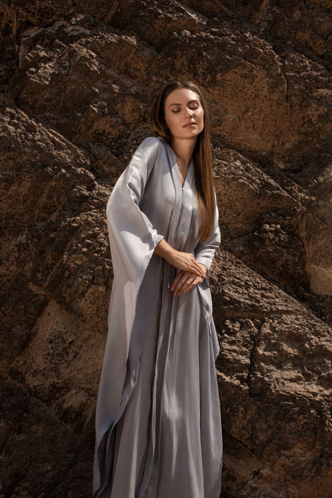 Lissa Kaftan in Silver Grey