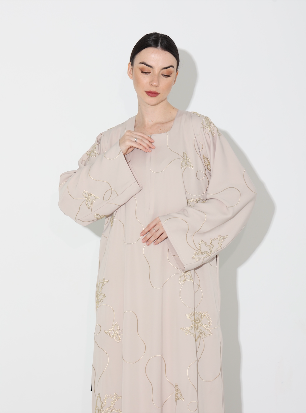 Musheera Abaya in Beige