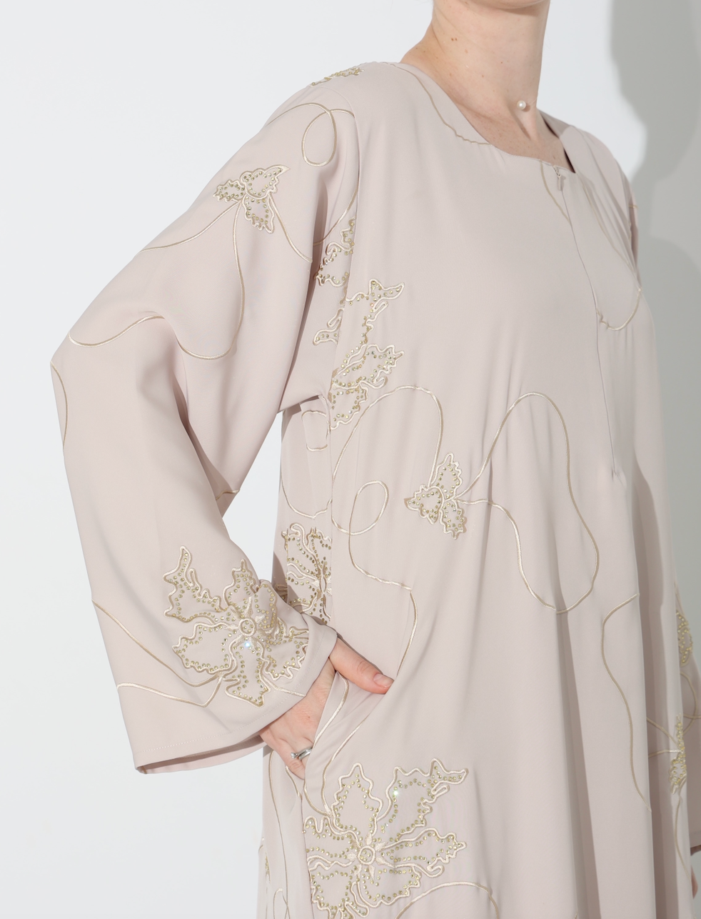 Musheera Abaya in Beige