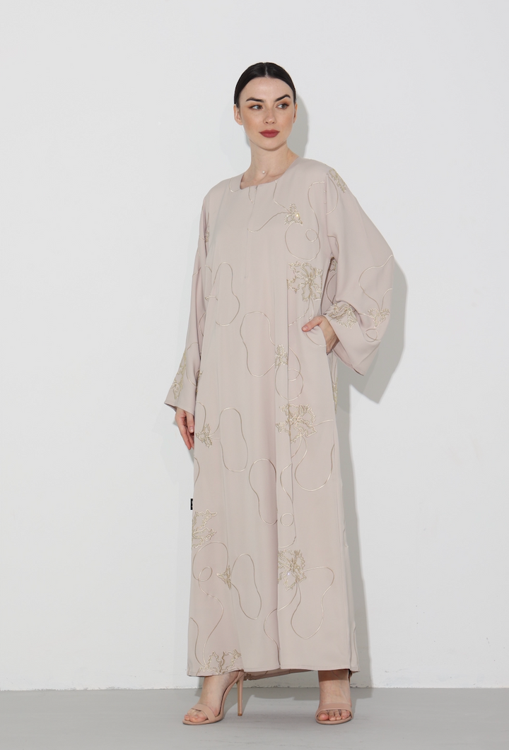 Musheera Abaya in Beige