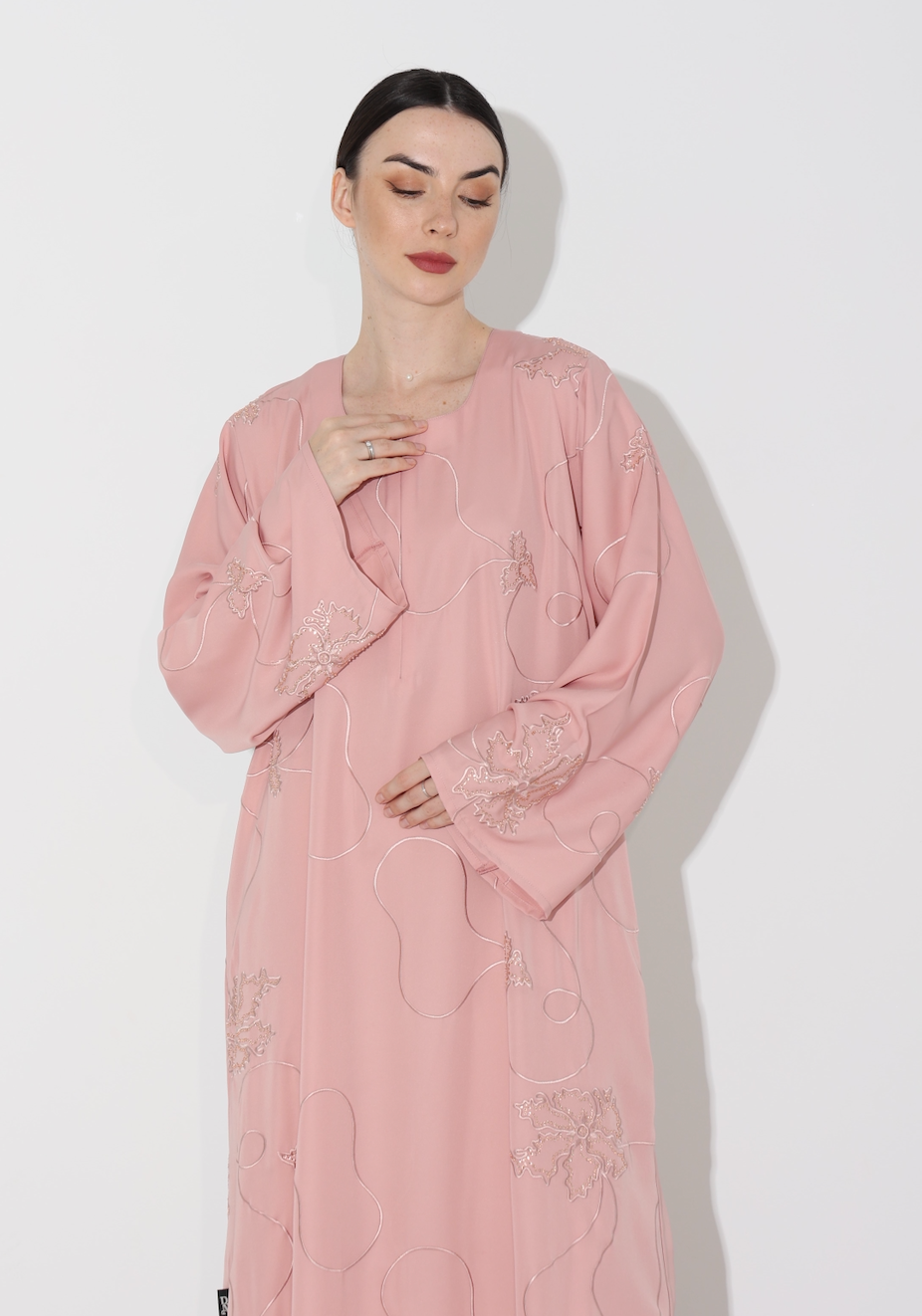 Musheera Abaya in Coral