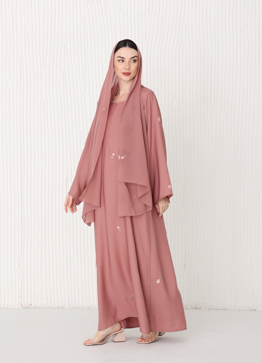 Baheera Abaya in Sweet Pink