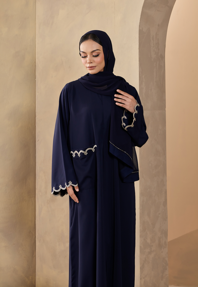 Erza Abaya in Navy Blue