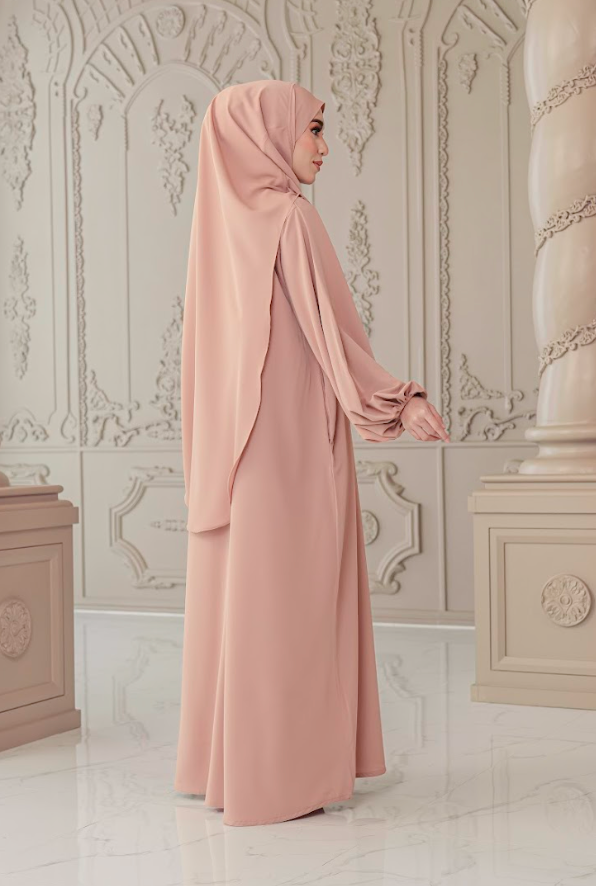 Warda Khimar Umrah Set in Caramel