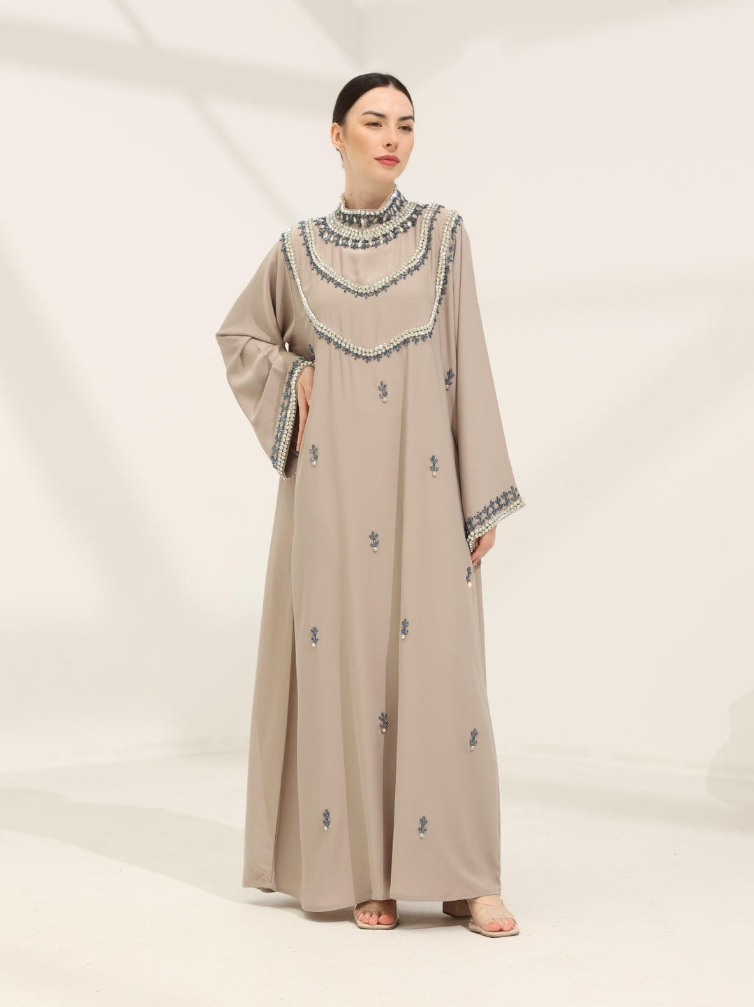 PO Luxe Series : Jeliqa Abaya in Beige