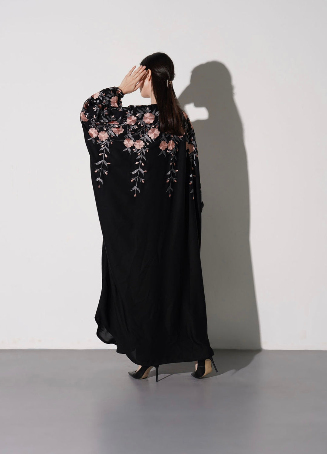 Rose Batwing Abaya