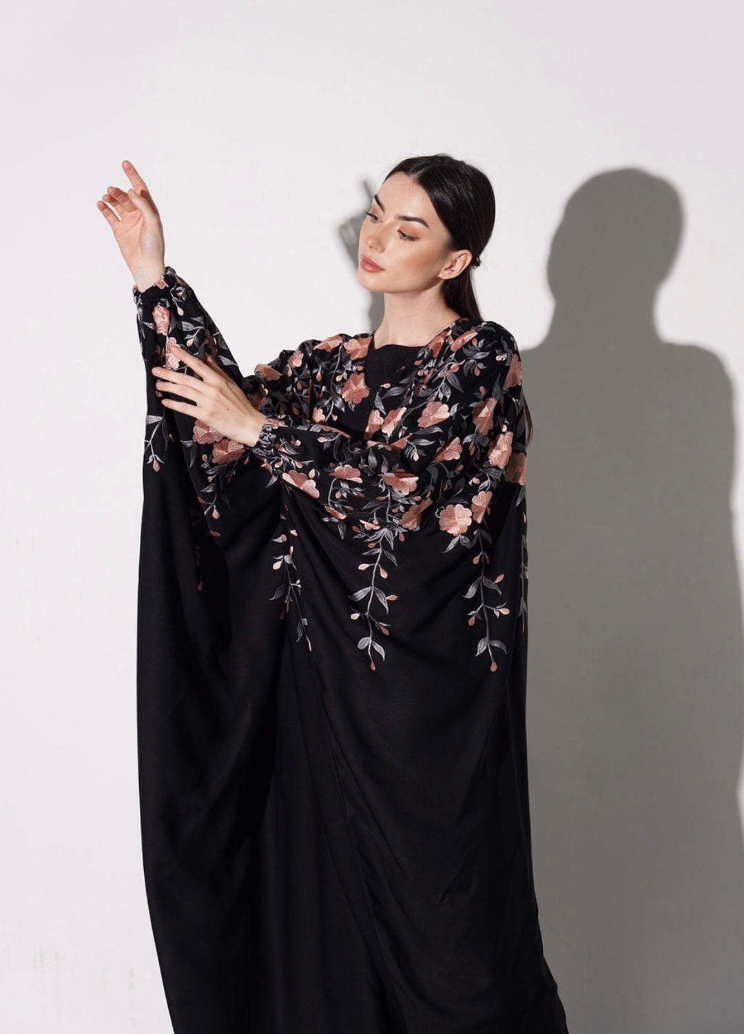 Rose Batwing Abaya