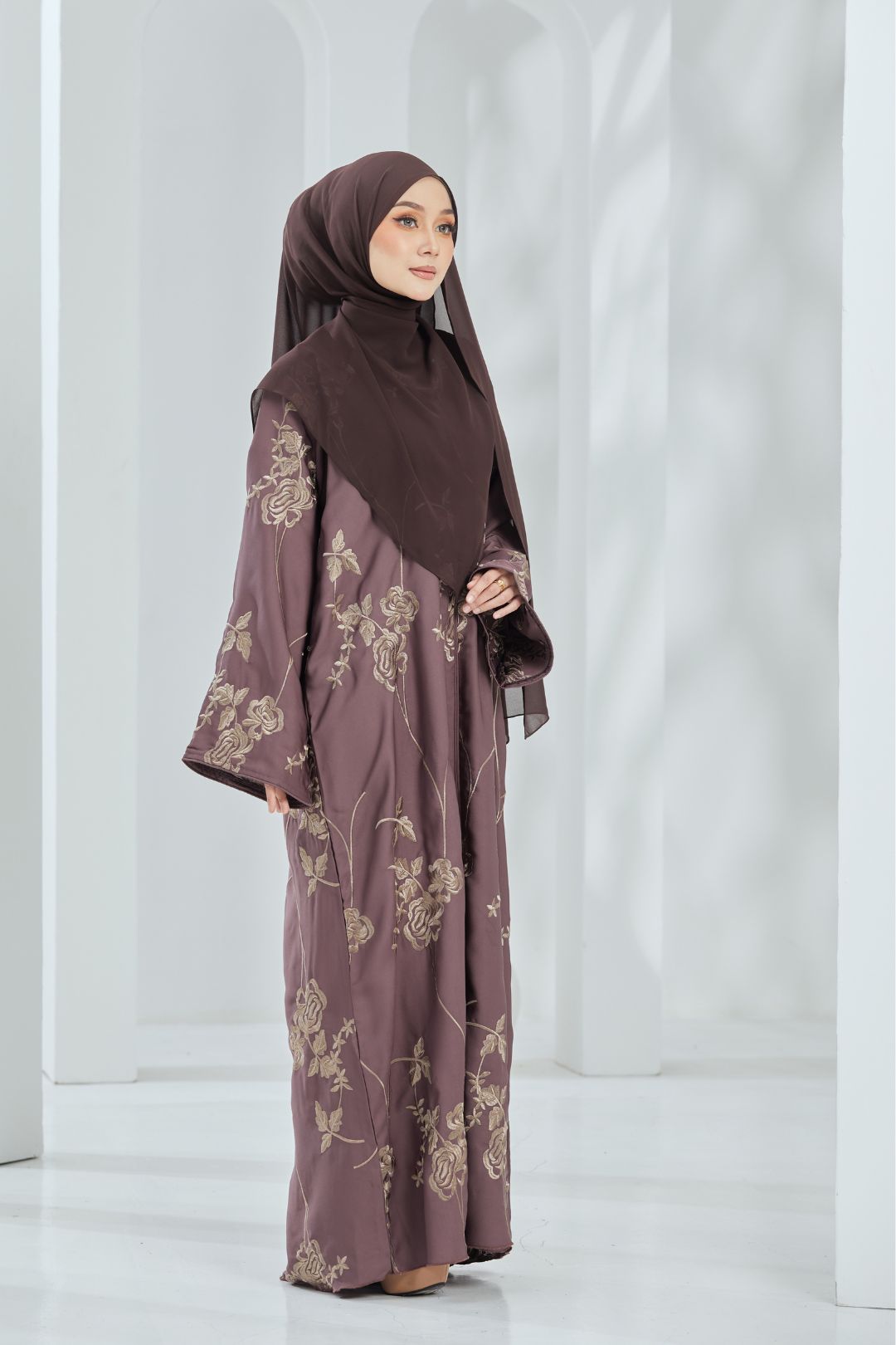 Emilda Abaya in Brown