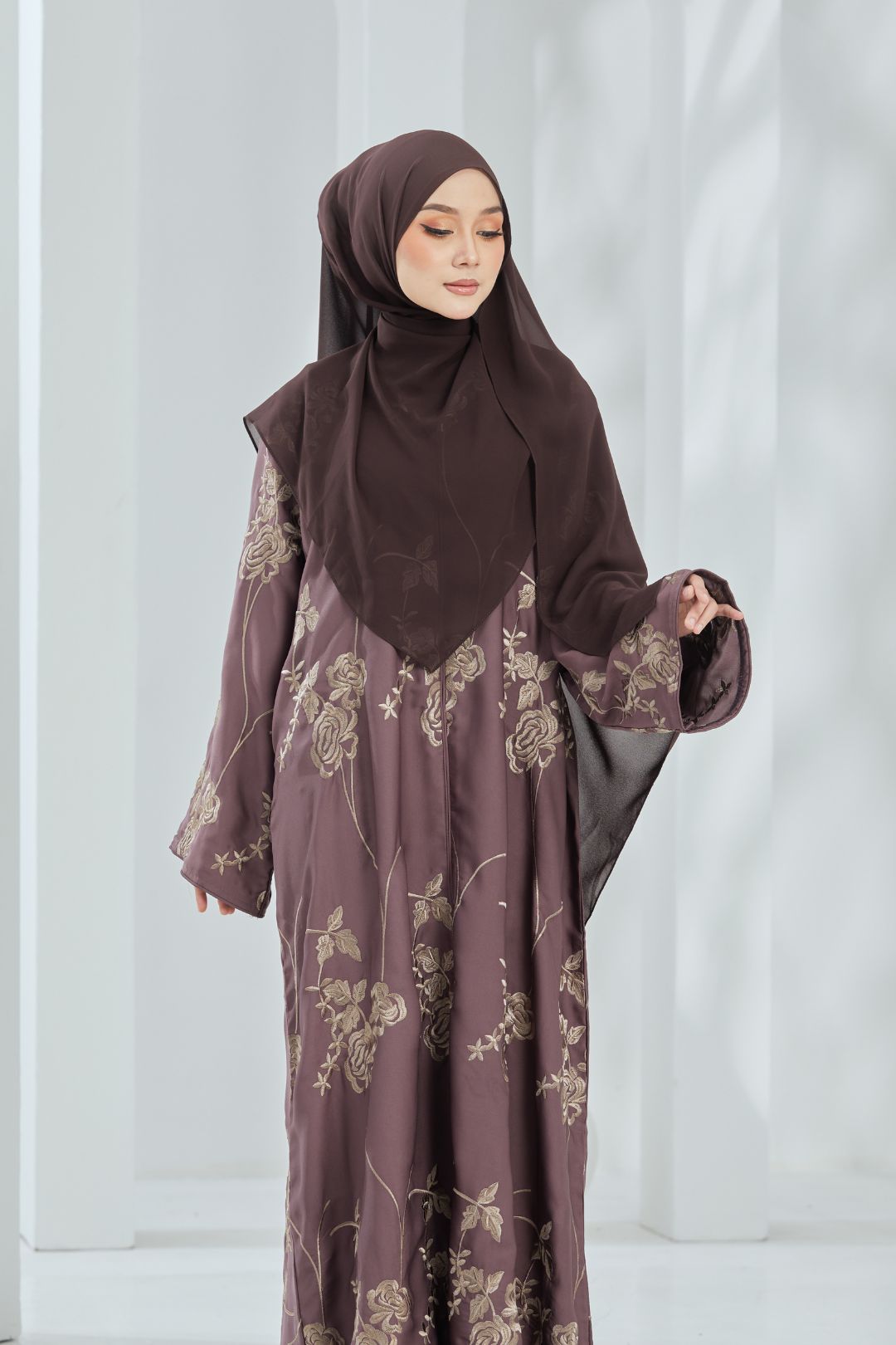 Emilda Abaya in Brown