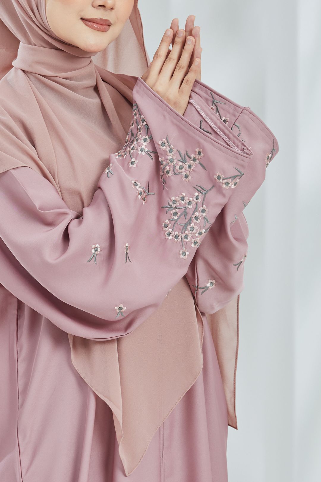 Malia Blossom Abaya in Pink