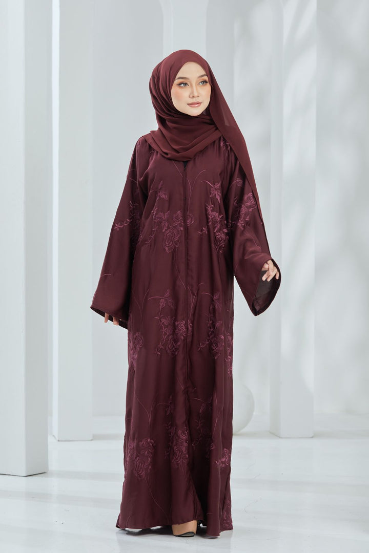 Emilda Abaya in Maroon